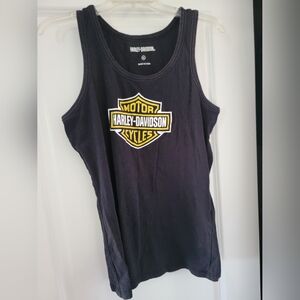Harley-Davidson Black and Yellow Tank Top